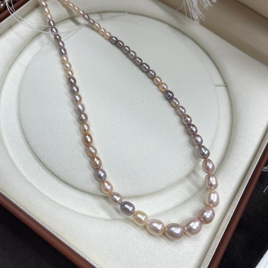 36cm Natural Freshwater Pearl Beads Strand 4-10mm Rice Pearls for Handmade Jewelry Making DIY Necklaces Bracelets Earrings Accessories, Luxury Gifts