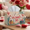 1pc Romantic Typography Valentine's Day Tissue Box - Gift, Office, Parties,  for Living Room, Kitchen, Events - Decorative Desk Decor, Home Organizati