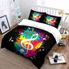 Colorful Musical Decor Set Soft Skin-Friendly Bedding Set Includes 1 Duvet Cover And 2 Pillowcase Gift