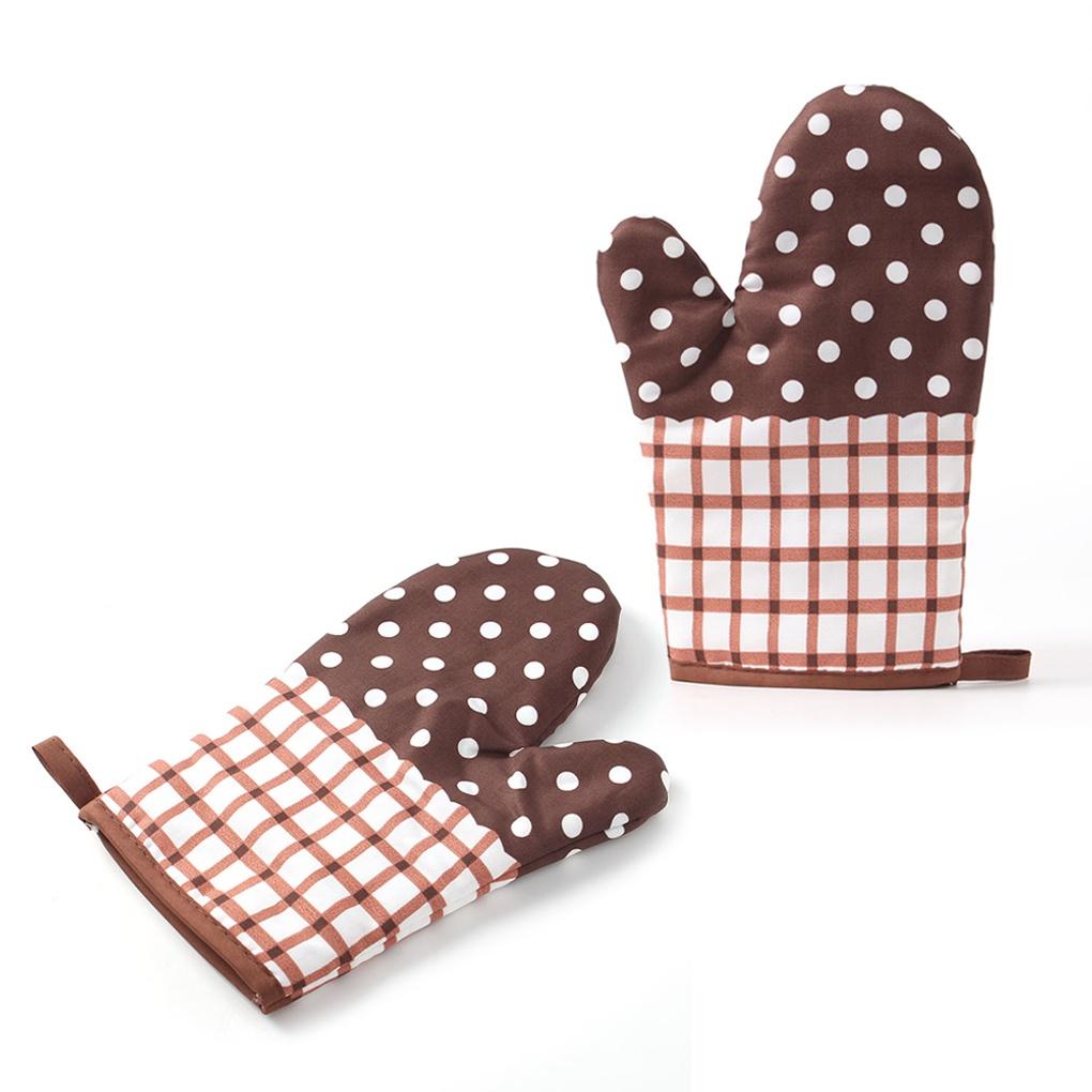 Homeson Oven Glove 2-piece Set (Dot) Baking Kitchen Gloves