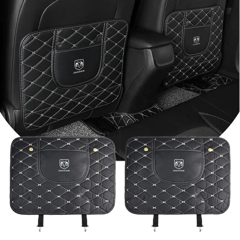 Car Seat Back Storage Protective Pad Prevent Kick Mat for Dodge NITRO SRT Charger Journey Ram 1500 Dart Dakota Durango Challeager
