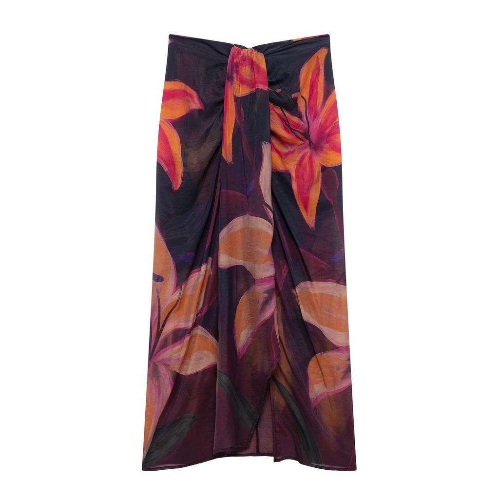 TAOP&ZA Spring/Summer Women's Elegant Loose Printed Midi Skirt