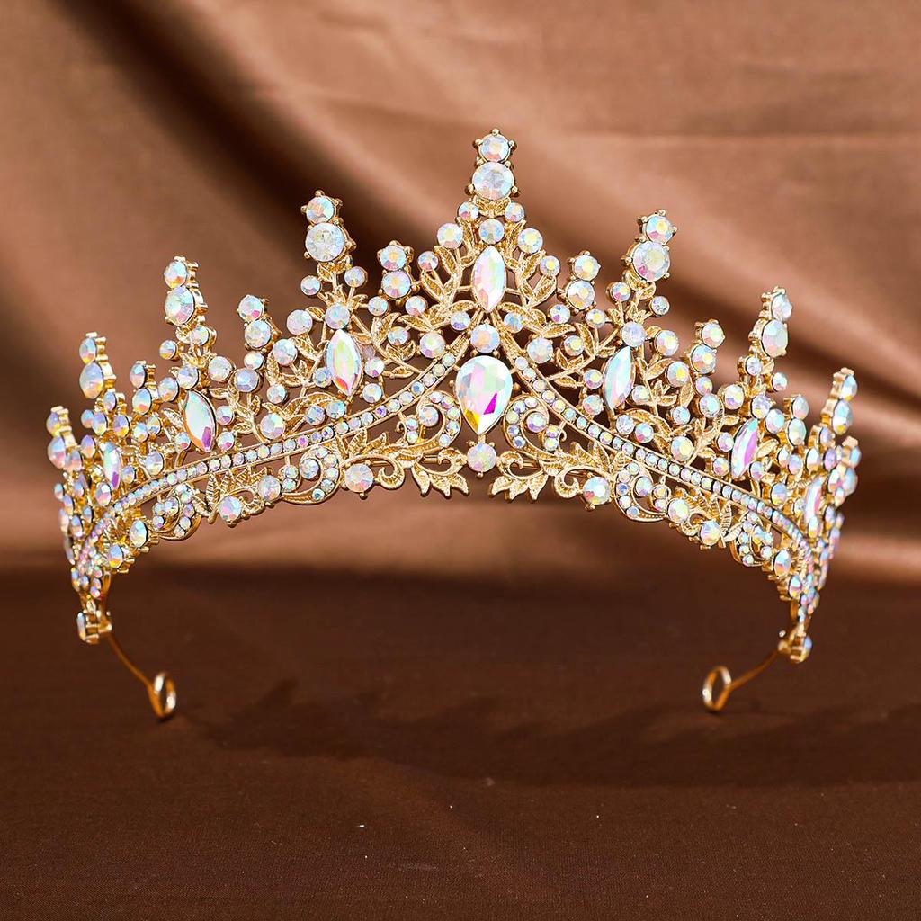Diadema Corona Nuziale con Strass per Abito da Sera e Servizi Fotografici