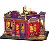 Moin moin Kit DIY Miniatura Casa de Bonecas Conjunto com Frente e Portas de Abertura Instruções Escala Estação de Energia Mágica Loja Geral Diorama Fantasia Luz LED