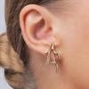 New Trend Fashion Gold Color Alloy Coral Left Right Asymmetric Large Earrings for Women Party Accessories