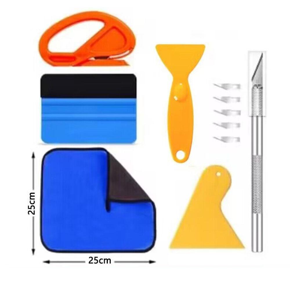 Car Film Wrap Tool Kit Vinyl Spatula Vinyl Scraper Cutter for Vehicle Window Tint Car Accessories Wrapping Tools Squeegee Set
