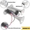 12V 600DB Car Air Horn, Super Loud Air Horn for Truck, Dual Electric Air Horns Kit for Vehicles- With Compressor