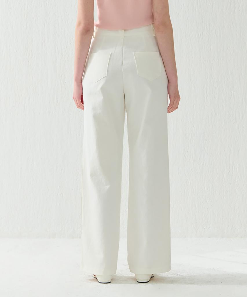 Kamino Cotton Wide Pants White
