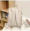 Nylon Middle School Student Schoolbag Waterproof Solid Color Backpack Large Capacity
