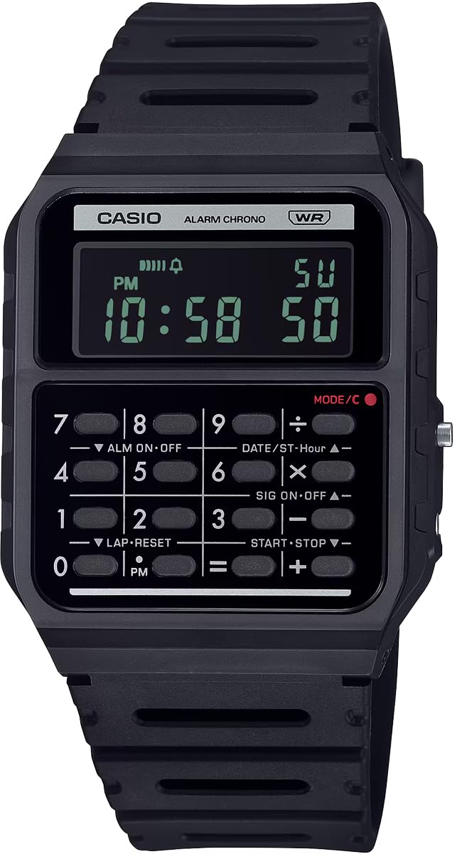

CASIO calculation function digital watch Heritage Colors Simple packaging without presentation box Biomass plastic band Unisex Black Overseas model