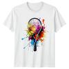 Kleurrijk Abstract Tennisracket Kunst T-shirt Sport Design Tennis