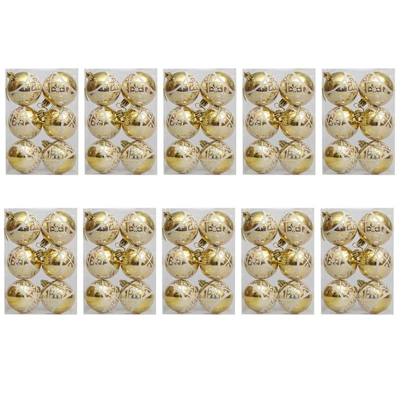 10Pack Shatterproof Baubles Hanging Ornament for Christmas Tree Decorations Christmas Tree Pendant Festival House Decors