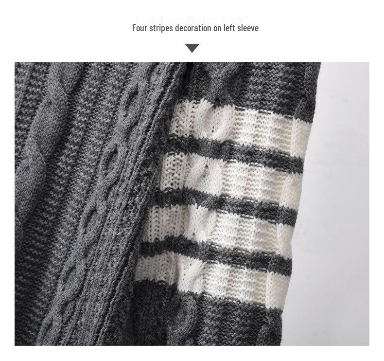 TB Browin Unisex V-Ausschnitt Wollpullover - Koreanischer Stil Lässige Strickware