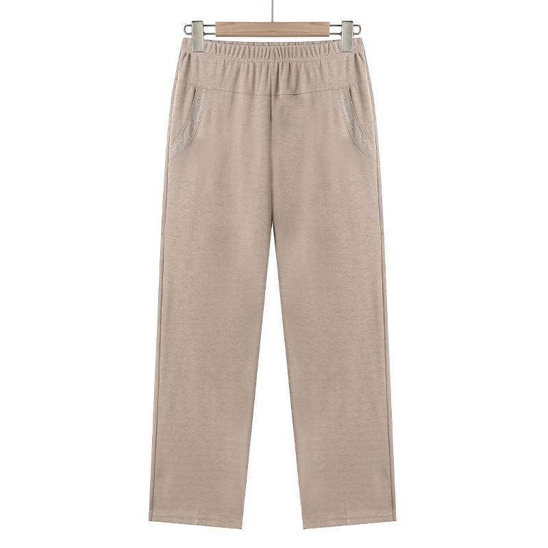 Women's Plus Size High Waist Pants Straight Leg Trousers with Pockets