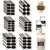 5 Sheets Chalkboard Labels Stickers Waterproof Reusable Blackboard Stickers Chalk Labels for Mason Jars Storage Bins Bottles