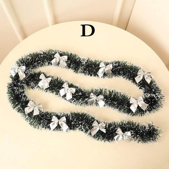1PCS 2M Christmas Eve Decoration Bar Tops Ribbon Garland Christmas Tree Kitchen Ornaments Wedding Party Decoration Prop