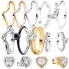 New Shiny LOVE Ring Fit Original Jewelry For Women's Wedding Anniversary Gifts