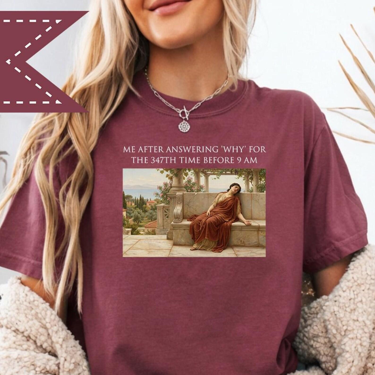 Tired Mama T-Shirt, Overstimulated Mama Tee, Classical Art Meme Shirt, Mother s Day Gift, Sarcastic Tee 3XL