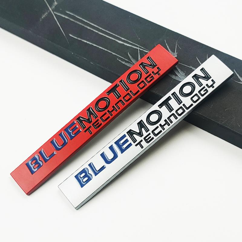 3d Metal JK14 Chrome Black Logo Bluemotion Emblem Car Front Grill Badge Trunk Decal For VW Polo Golf Bluemotion Sticker Accessories