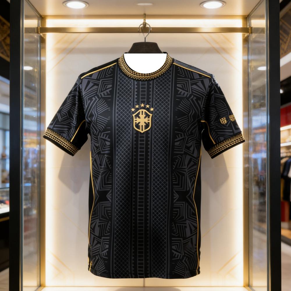 2026 T-shirt de Football Tendance Nouvelle Édition Spéciale Brésil pour Hommes et Femmes Respirant Séchage Rapide et Confortable T-shirts Famille Enfants