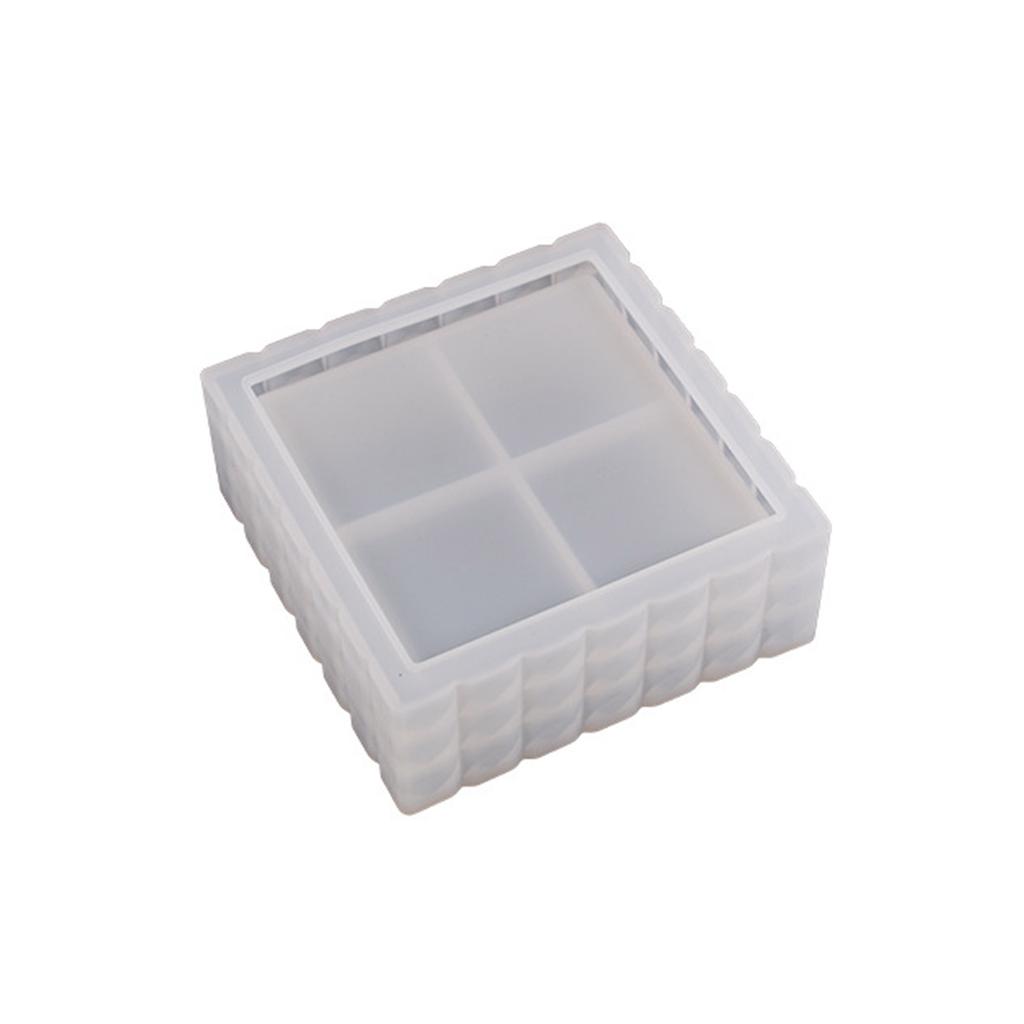 Diy Crystal Mold Square Rectangular Storage Box Mirror Silicone Mold with Lid Container Box Mould Home Decoration Tools