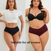 FINETOO 2Pcs/Set Cotton High Waist Panties Plus Size Solid Underwear Female Comfort Underpants Stretchy Lingerie S-XXL Intimates