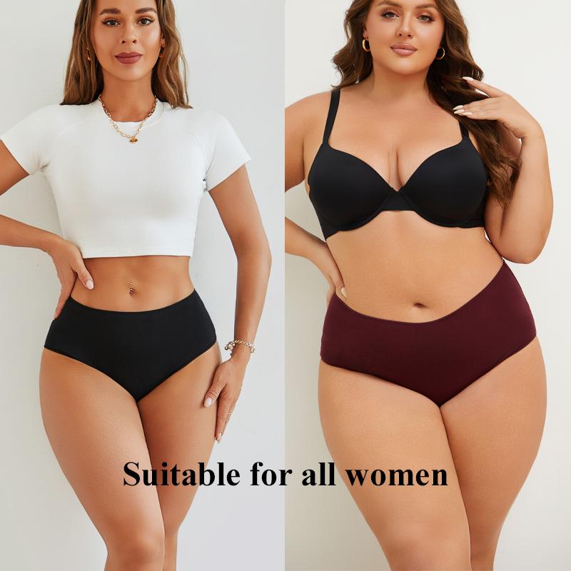 FINETOO 2Pcs/Set Cotton High Waist Panties Plus Size Solid Underwear Female Comfort Underpants Stretchy Lingerie S-XXL Intimates