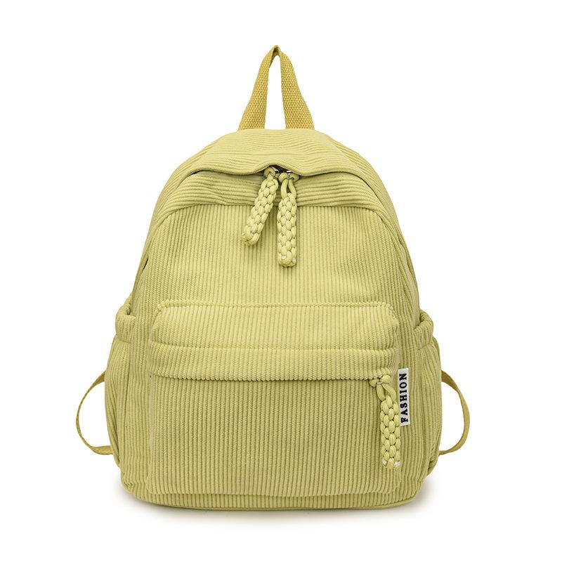 Velvet Backpack Women's Small 2025 New Fashion Corduroy Student Backpack Travel Small Backpack
