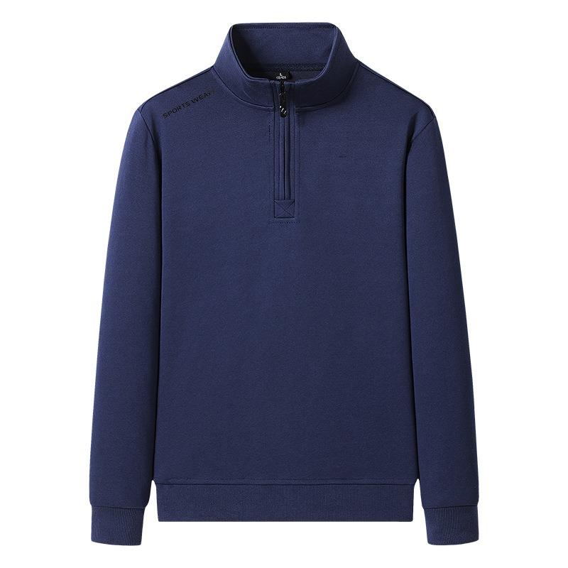 Men S Cotton Stand Collar Zip Up Sweatshirt Set Casual Plus Size Spring