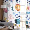 Cartoon Animals Fish Coral Shells Tulle Curtains for Living Room Sheer Curtain for Bedroom Kitchen Blinds Voile Curtains