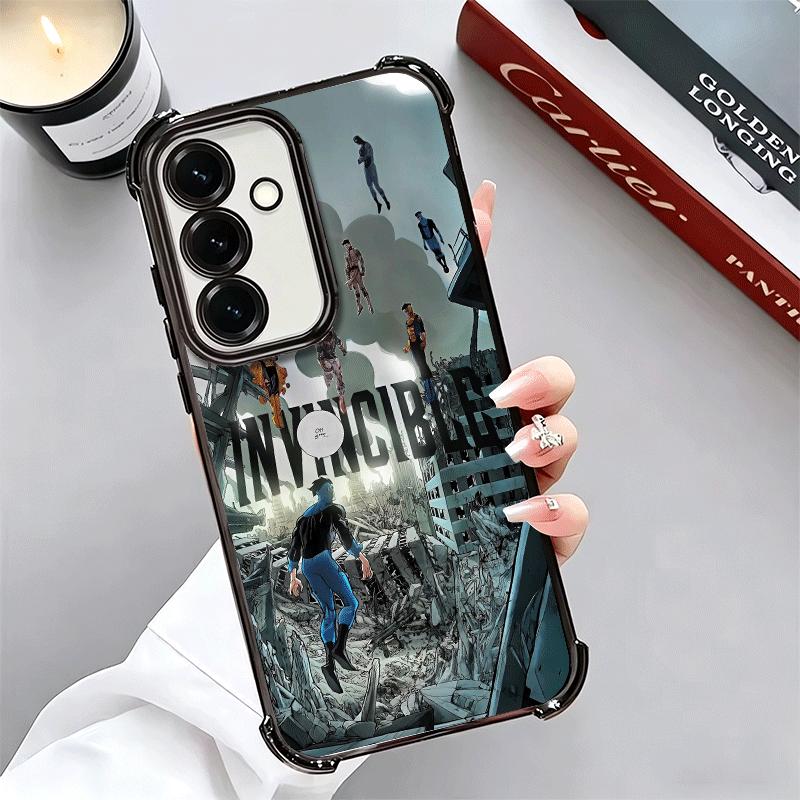 I-Invincible Anime Plating Phone Case For Samsung A17 A07 A37 A57 A16 A56 A15 A55 A14 A54 A13 A53 A26 A36 A25 A35 A24 A34 A23 A3