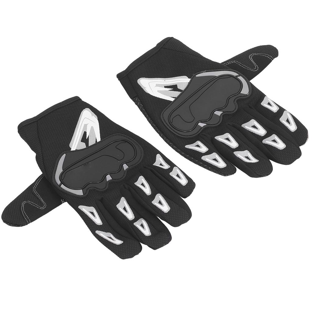 Riding Gloves Motorcycle Gloves Black Grey Full Finger Touch Screen Strong Grip Anti Slip