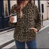 Women's Leopard Print Retro Casual Jacket - European & American Style, Spring/Autumn Wear