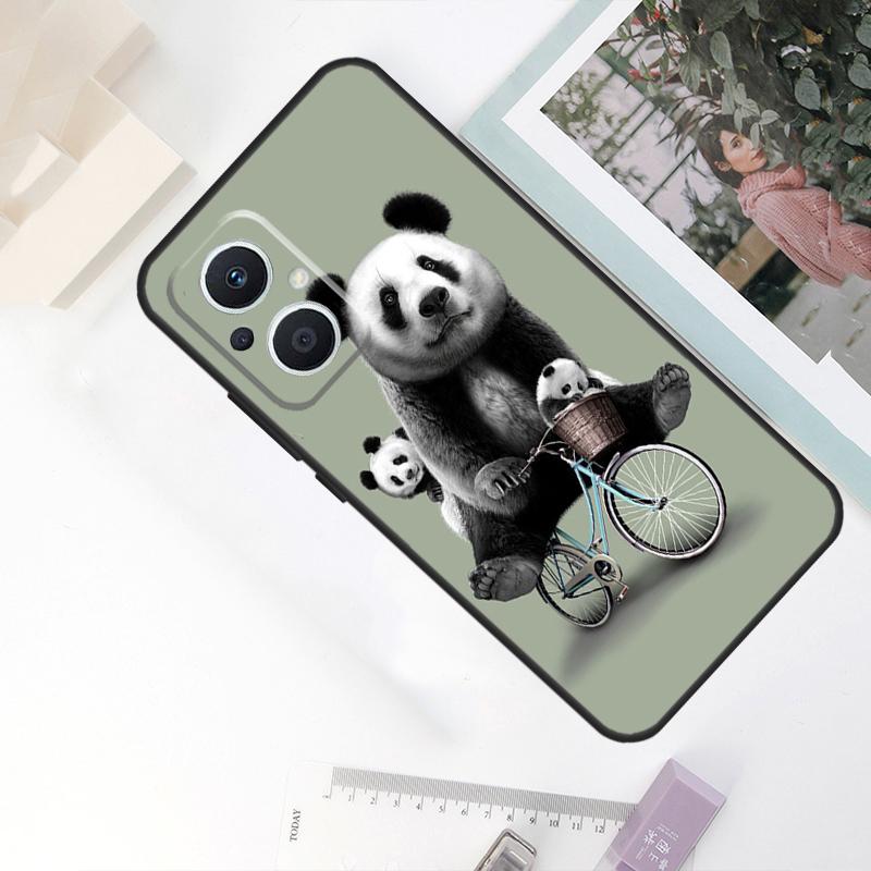 Panda Animal Cute Bear Case For OPPO Reno 11F 4Z 5Z 8T 10 Pro 4 6 7 8 5 Lite OPPO Find X6 Pro X2 X3 X5 Lite Cover