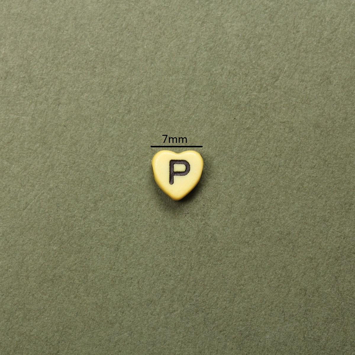 100 шт./набор 7 мм разноцветные акриловые бусины-сердечки с акриловыми буквами — фото 3