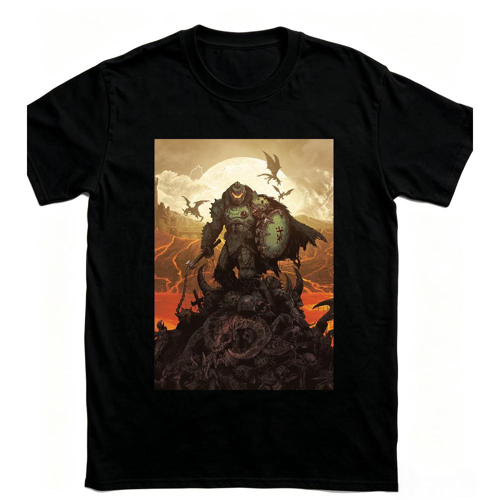 Slayer Print Tshirt Unisex Soft Cotton Loose Fantasy Game Gamer Cool Casual Daily Streetwear Tee