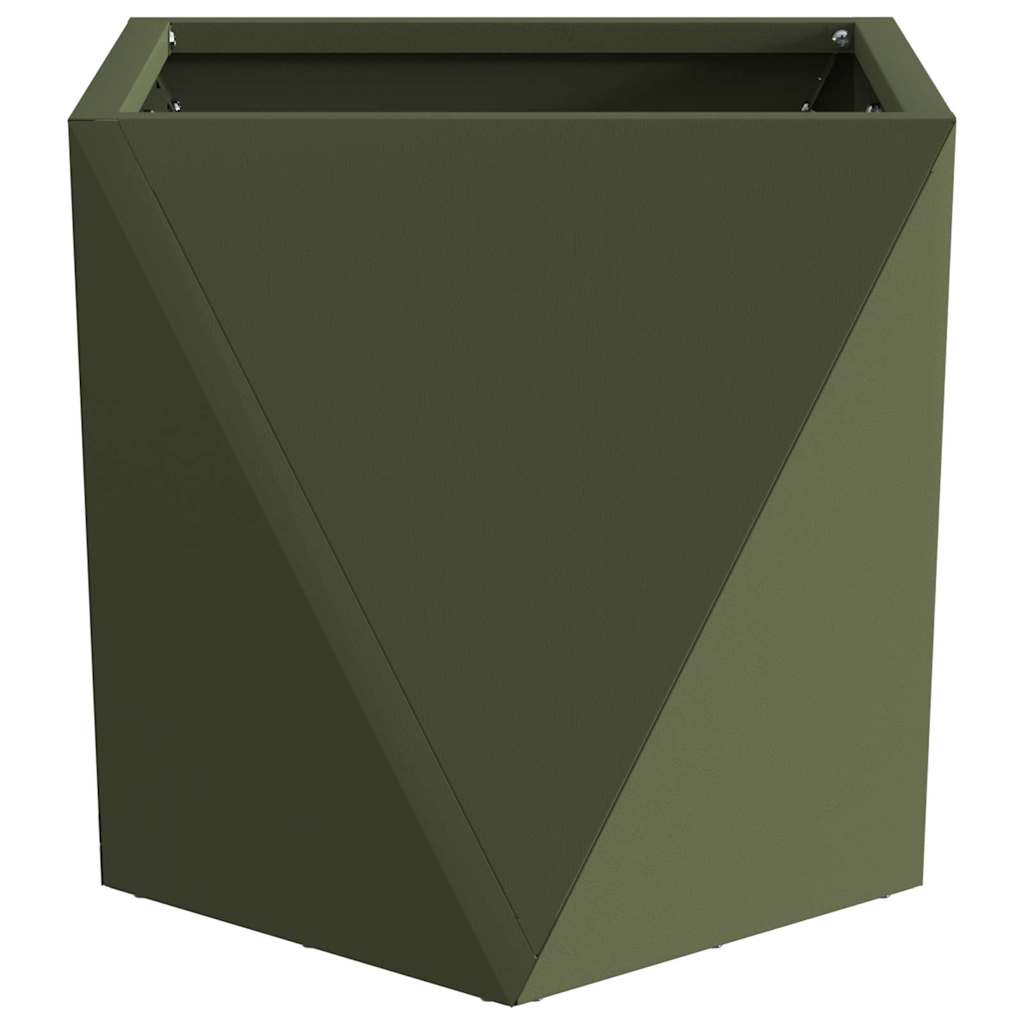 Plant Pot Olive Green 30 x 30 x 30 cm Steel