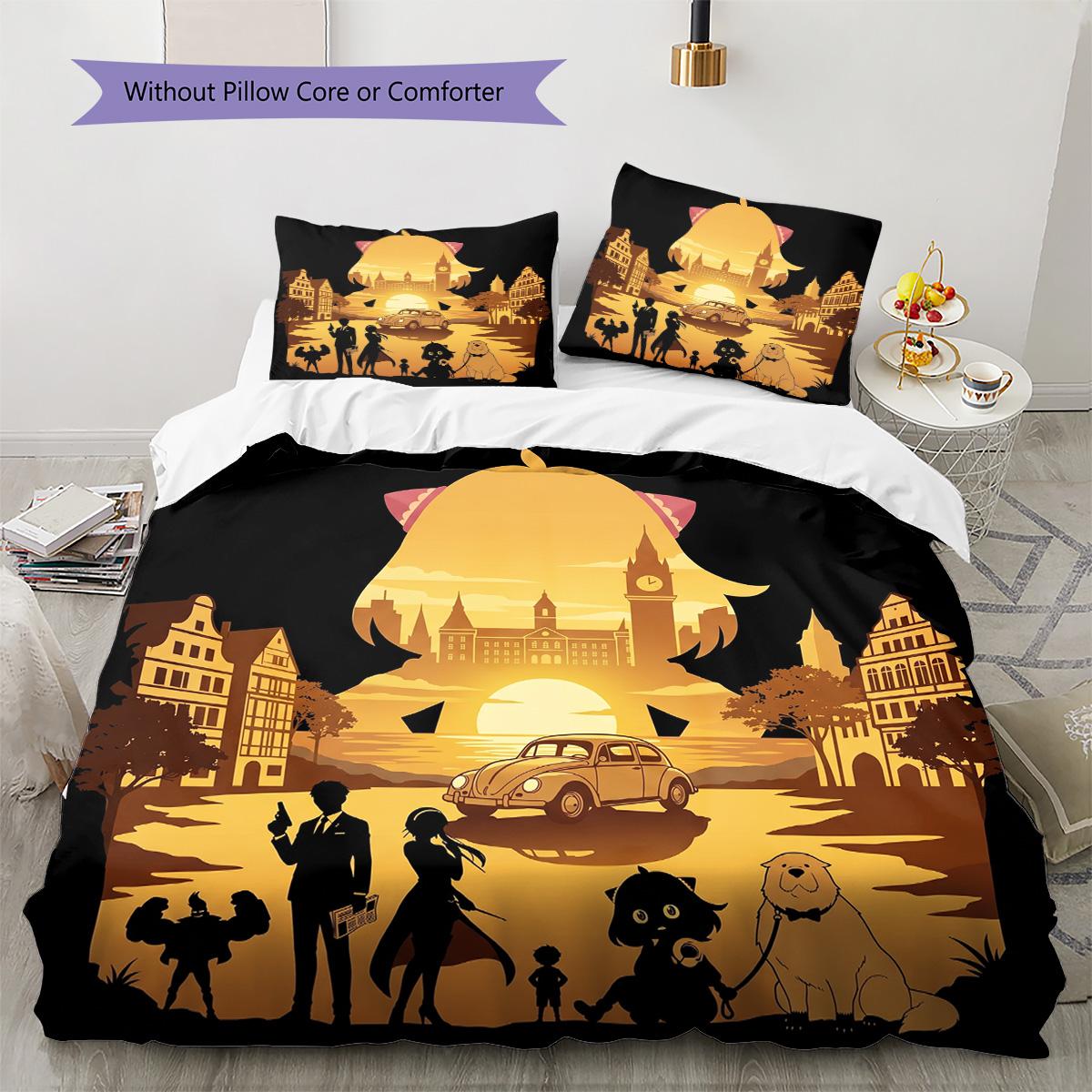 

SPY×FAMILY Pillowcase & Duvet Cover Set for Home Decor Birthday Gift (1 * duvet cover + 2 * pillowcase, without core) 135x200cm