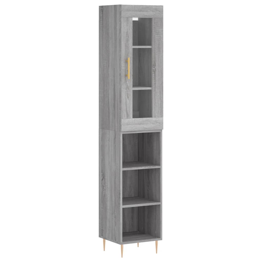 Highboard Gray Sonoma 34.5 x 34 x 180 cm Particleboard