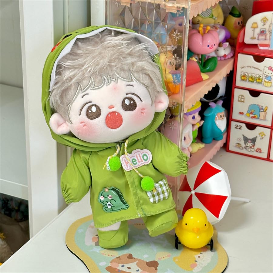 AXLUCE - Plush Clothes - Chick - Dinosaur - Raincoat - Plush Toy - Clothes - 10cm - Doll (Dinosaur (green), 10cm)