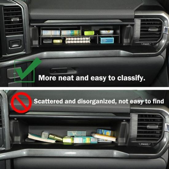 Interior Passenger Co-Pilot Storage Ert Divider Trim Cover For 21+ Ford F150