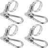 AT19-4 Stück Fahnenmastklemmen Outdoor Gartenfahnenmastklemmen Mit Karabiner Verstellbare Fahnenmastklemmen Zum Halten von Fahnen