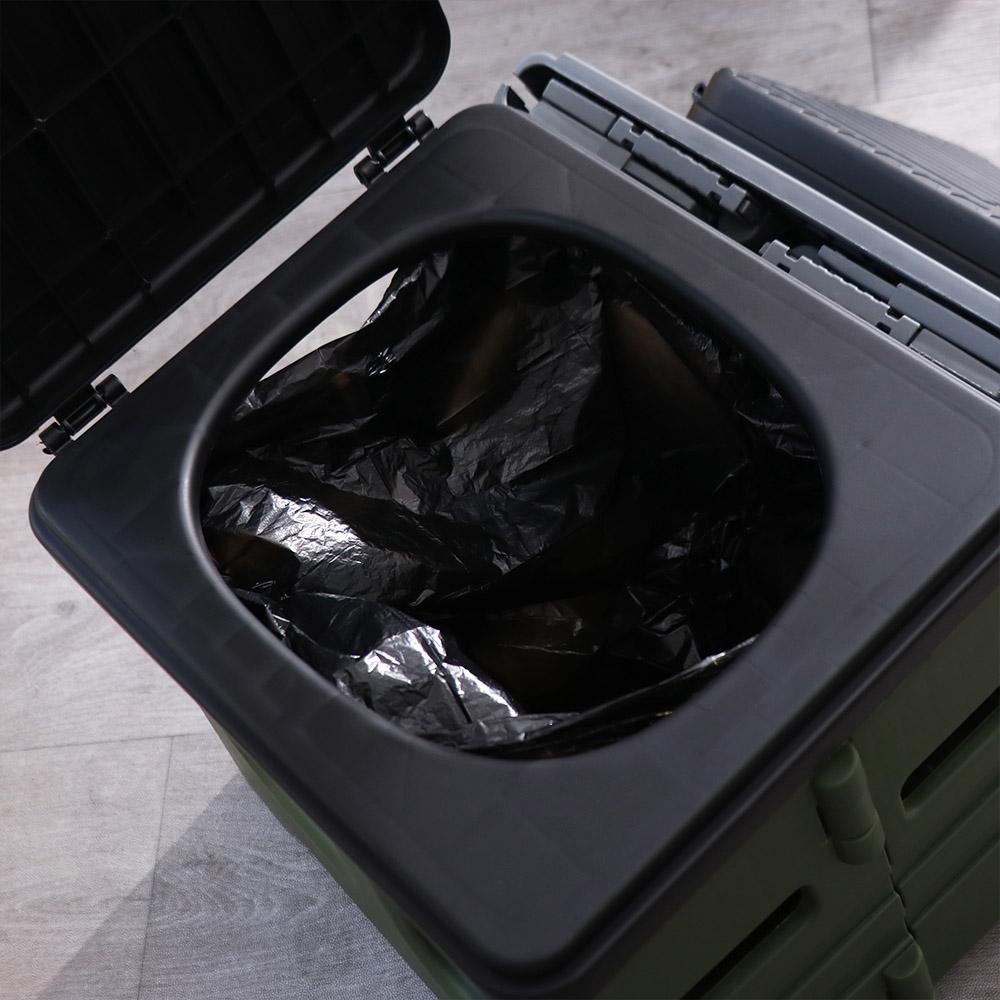 Lightweight Outdoor Camp Toilet With Lid Folding Truck Toilet  Camping Equipment