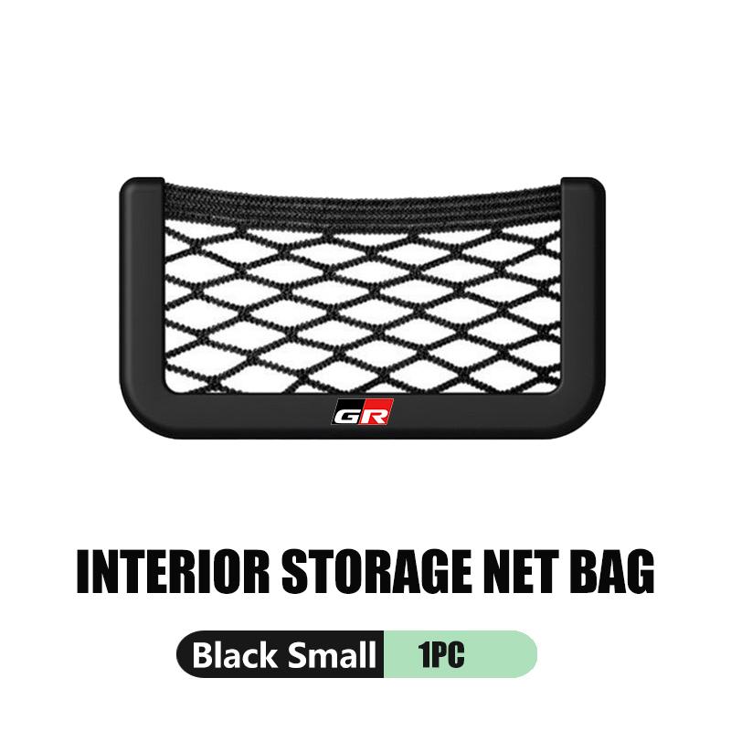 Car Storage Mesh Bag Organizer Net Pocket Sticker Trunk Storage Bag Accessories For Toyota Crown GR Sport Corolla YARIS Auris