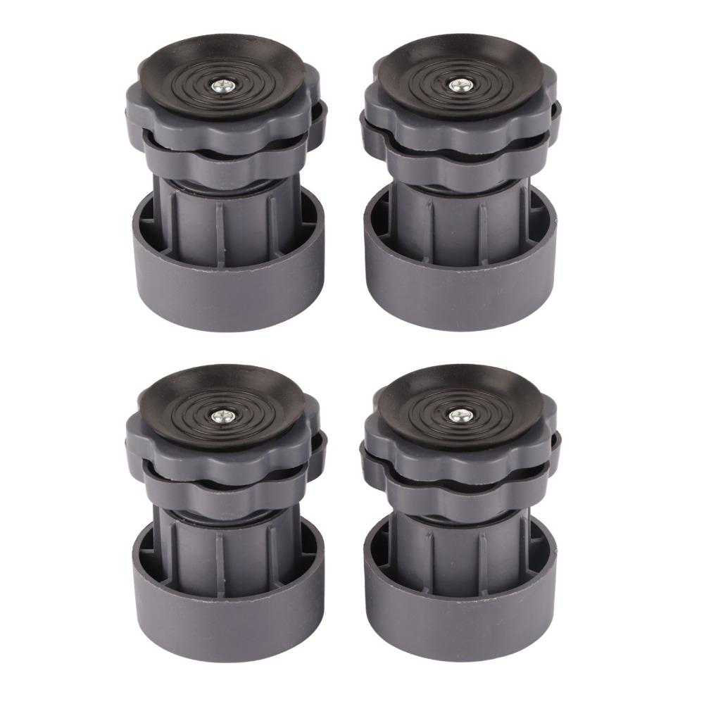 4PCS Grey Washing Machine Foot Pad PP + PVC Shockproof Pad Anti Vibration Pad For Laundry Room