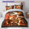 Indiana Jones Pattern Bedding Quilt Set Quilt Cover Pillowcase Home Decoration Gift (1 * Duvet Cover + 2 * Pillowcase, Without Core)