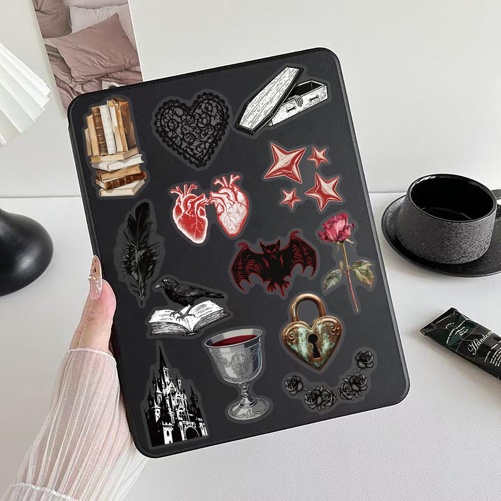 50Pcs Gothic Horror Decal Vampire Death Scary Skull Vinyl Waterproof for Laptop Phone Case Notebook Bottle DIY Stickers