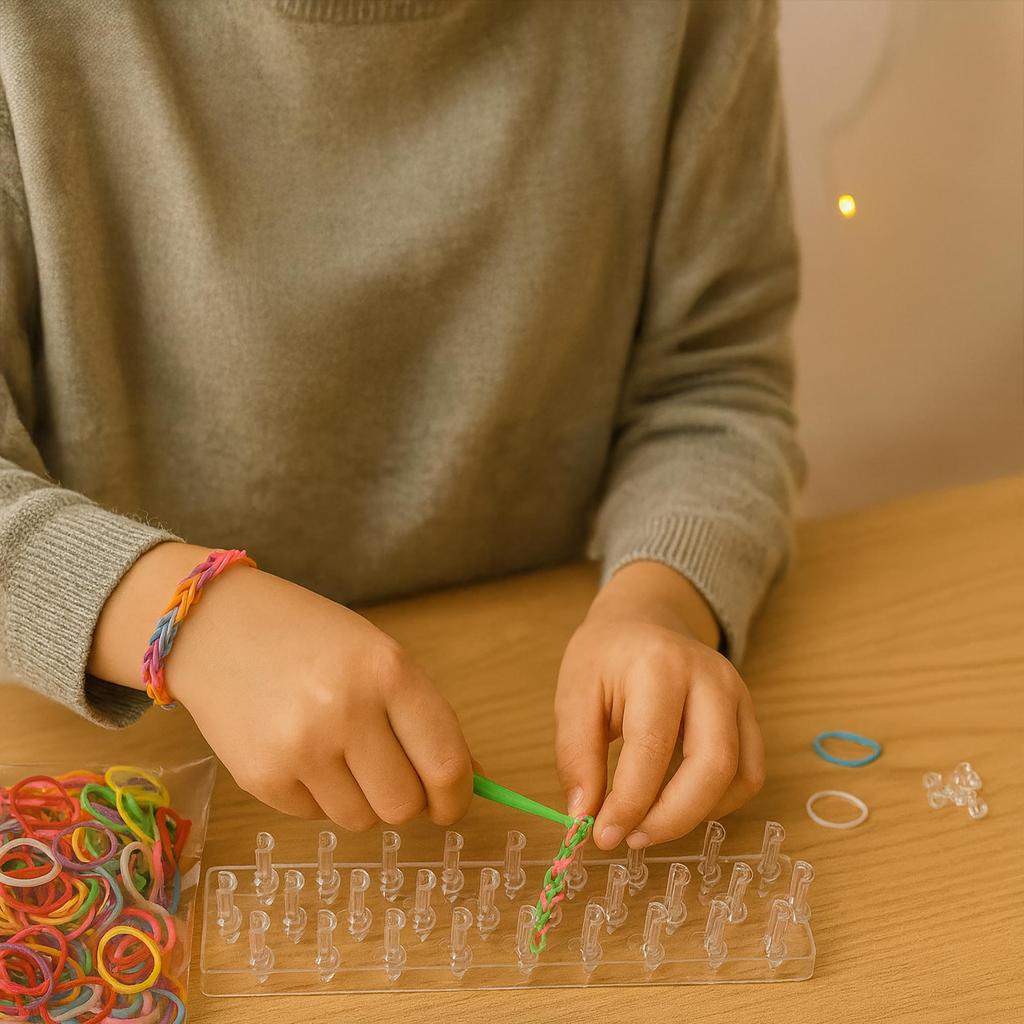 Bc Zestaw Diy Do Robienia Bransoletek Biżuterii Gumki Loom Bands Dla Dzieci