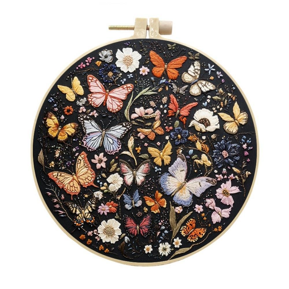 Embroidery Frame Fabric Material Package Cat DIY Craft Kits New Embroidery Kit  Handmade