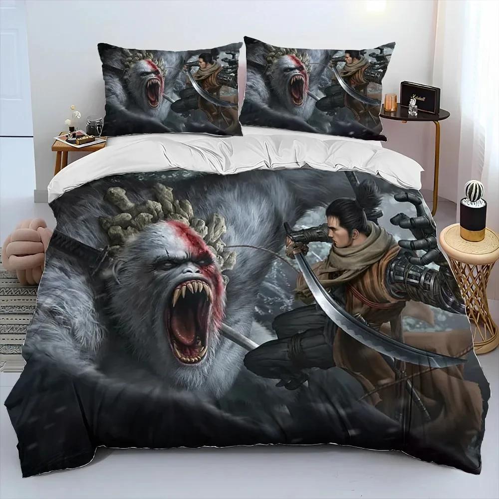 3D Sekiroshadows Die Twice Game Comforter Bedding Set Printed Duvet Cover Pillowcase Single Double Queen Super King Size Sets